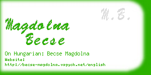 magdolna becse business card